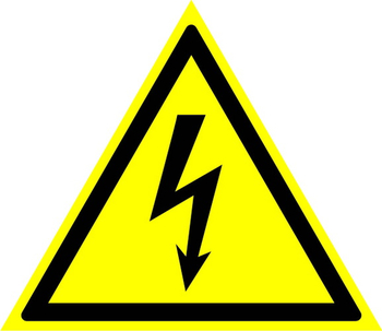 W08 внимание! опасность поражения электрическим током  (пленка, сторона 200 мм) - Знаки безопасности - Знаки по электробезопасности - vektorb.ru